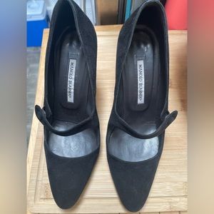 Manolo Blahnik suede Mary Jane